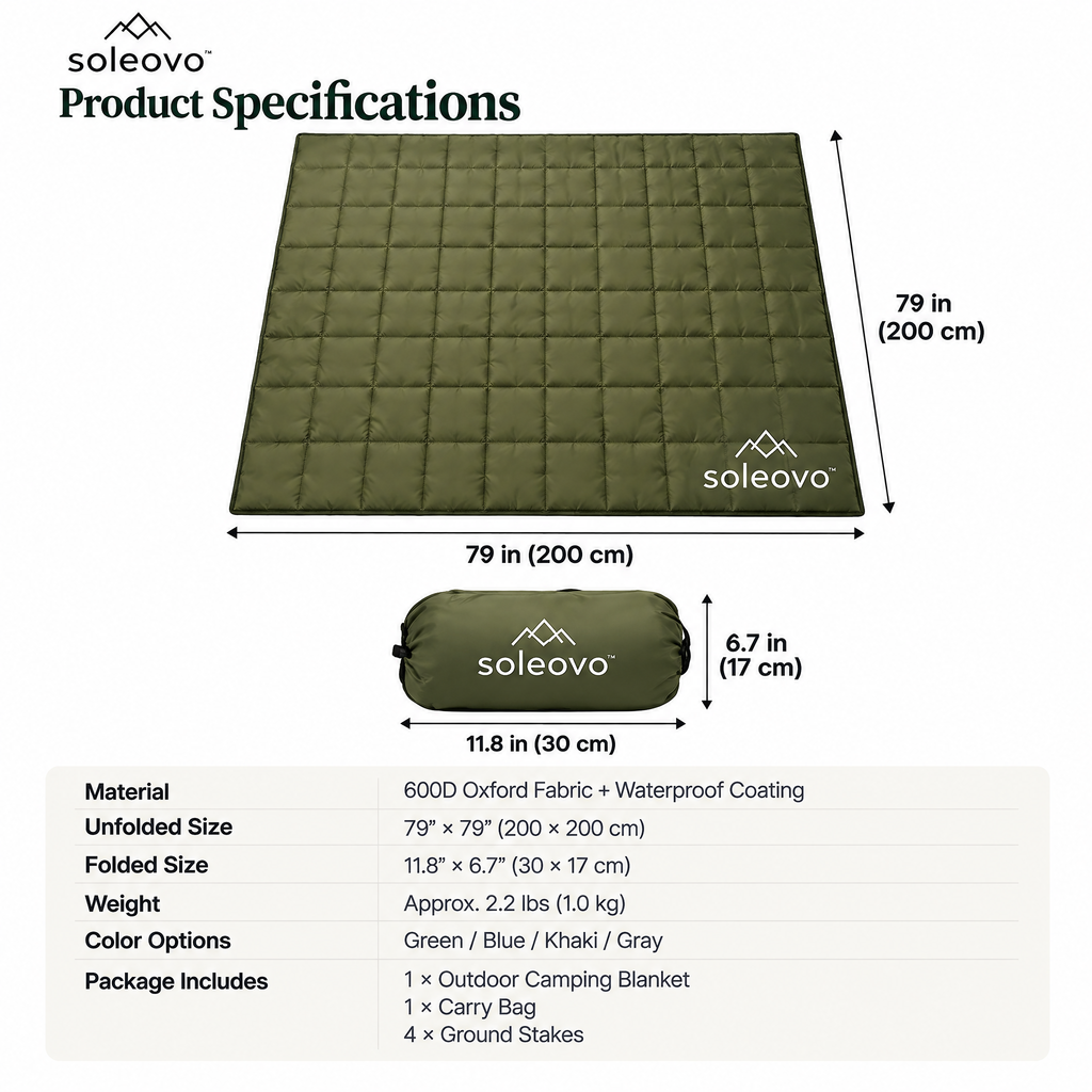 soleovo™ Waterproof Outdoor Camping Blanket