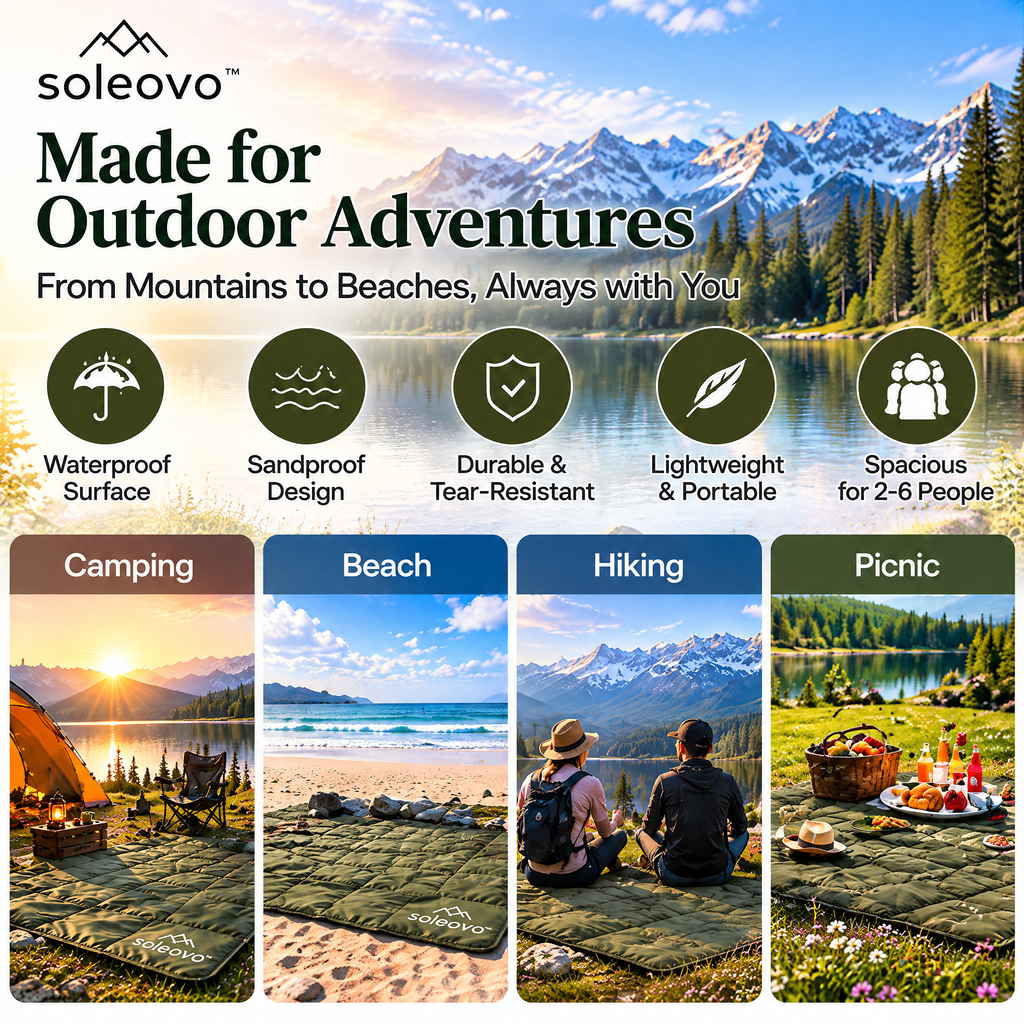 soleovo™ Waterproof Outdoor Camping Blanket