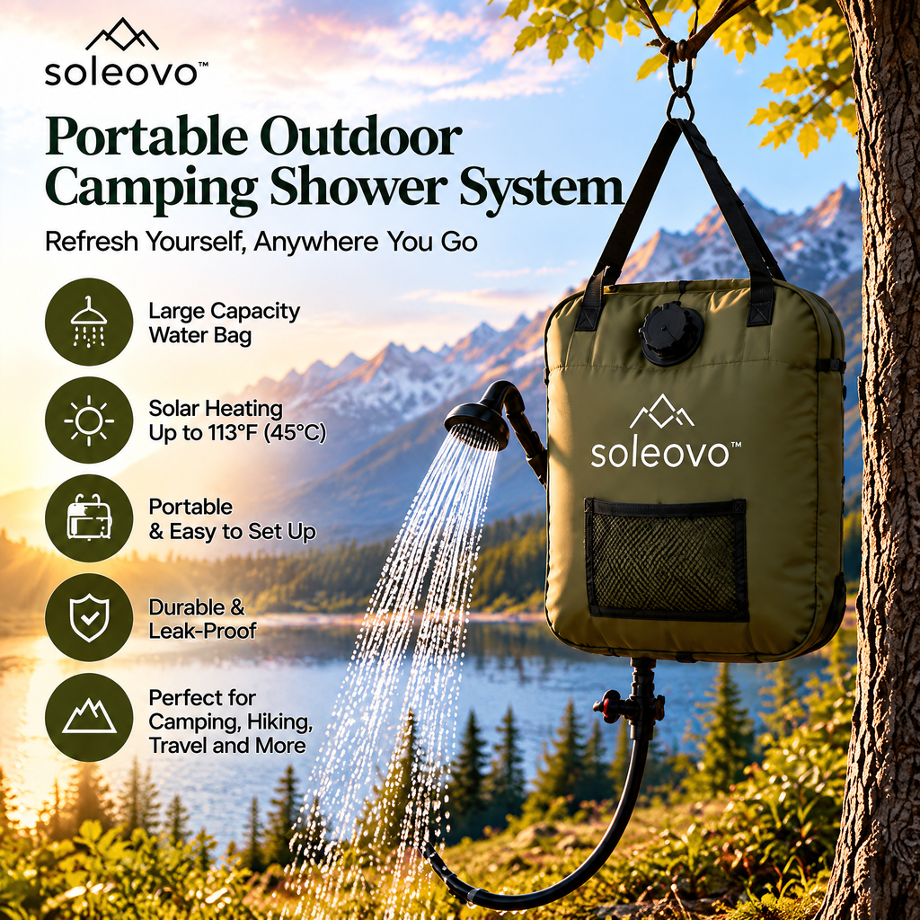 soleovo™ Portable Outdoor Camping Shower System